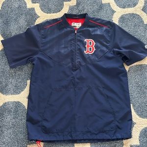 Boston Red Sox Majestic Batting Practice Jacket Top